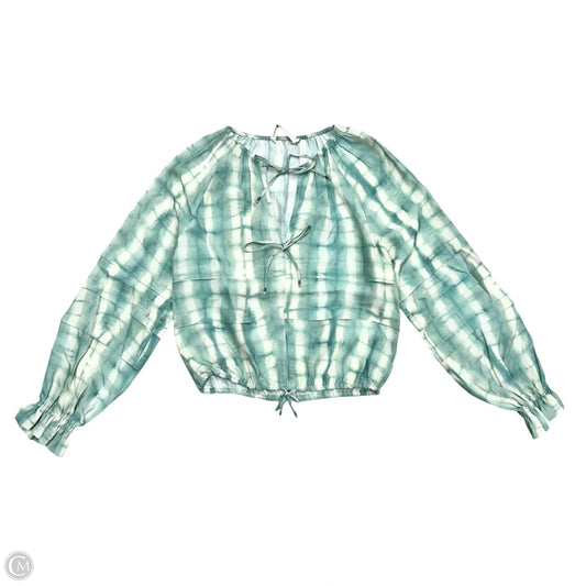 Top Long Sleeve By Marie Oliver In Blue & Cream, Size: Xs