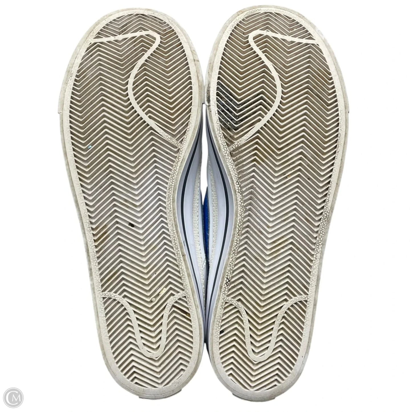 Shoes Sneakers By Nike In Blue & White, Size: 8.5
