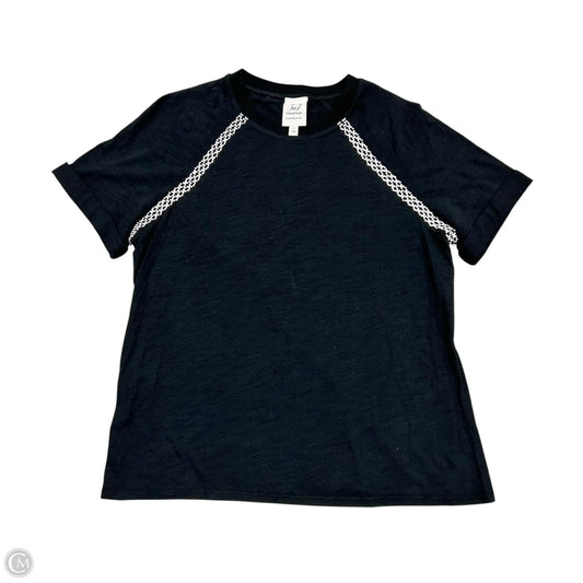 Top Short Sleeve By Cinc A Sept In Black, Size: S