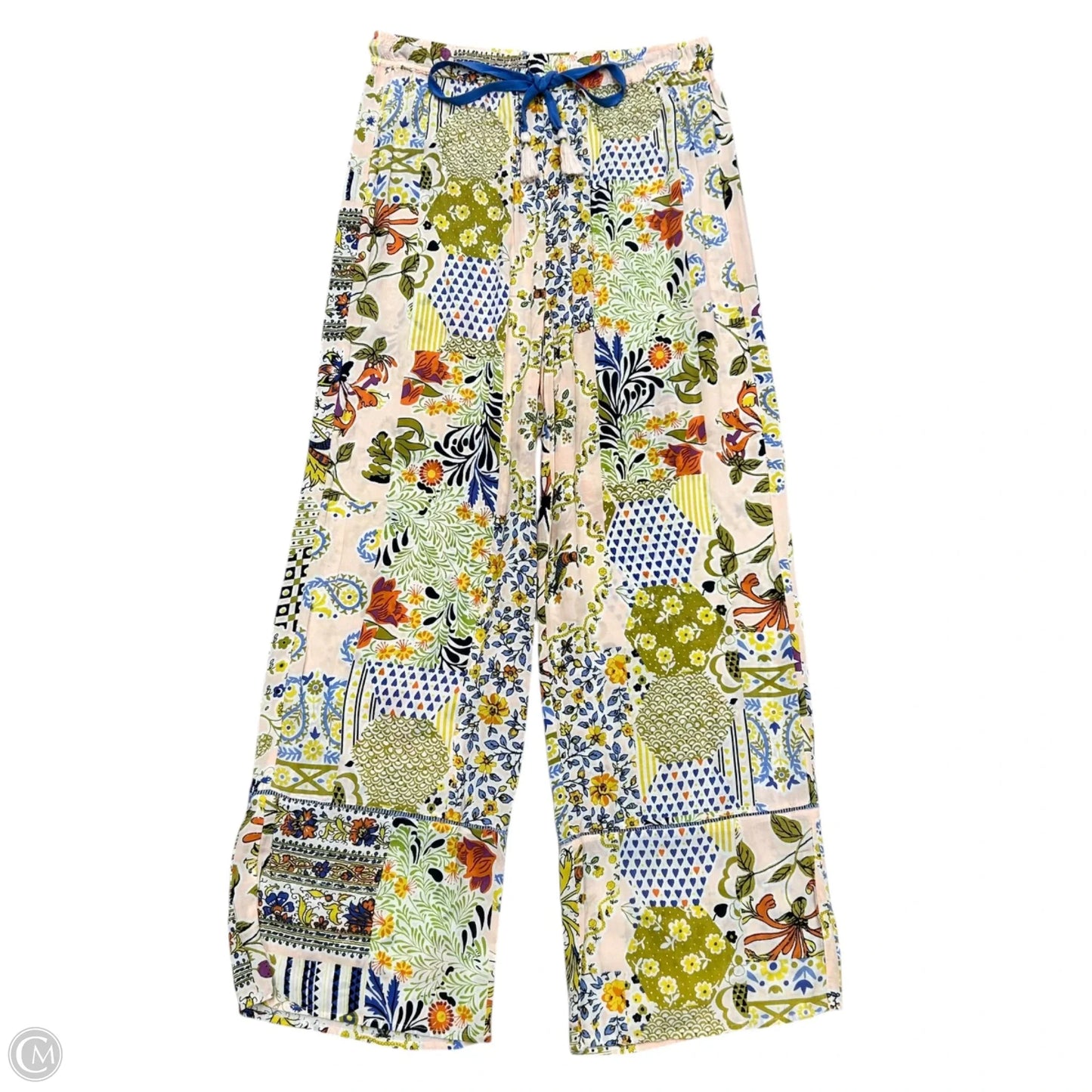 Pants Wide Leg By Anthropologie In Pink & White, Size: Xs