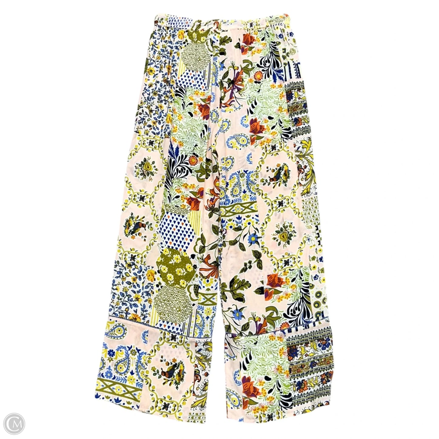 Pants Wide Leg By Anthropologie In Pink & White, Size: Xs