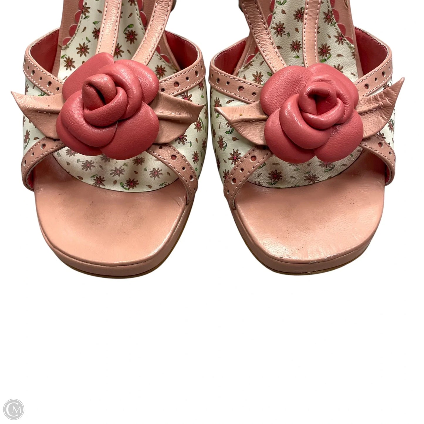 Sandals Heels Block By Shellys London In Pink, Size: 8.5