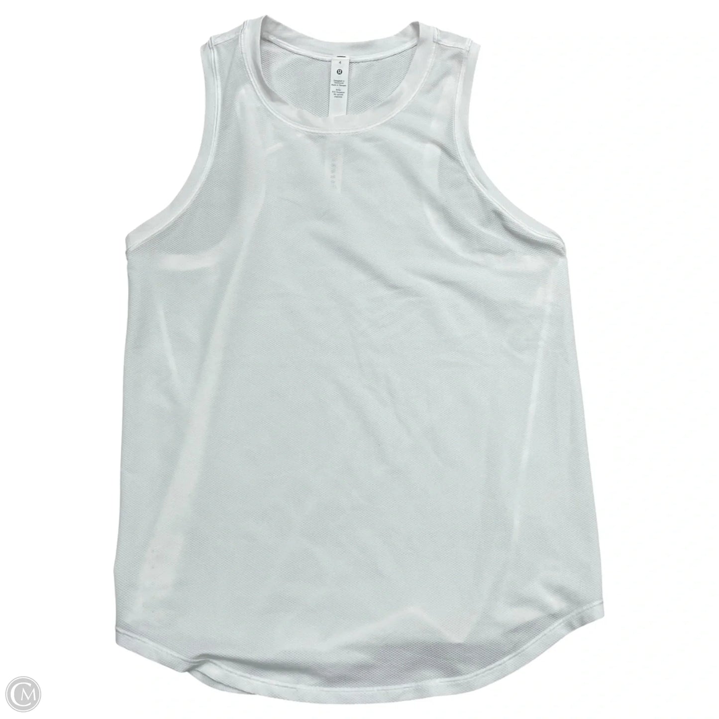 Athletic Tank Top By Lululemon In White, Size: S
