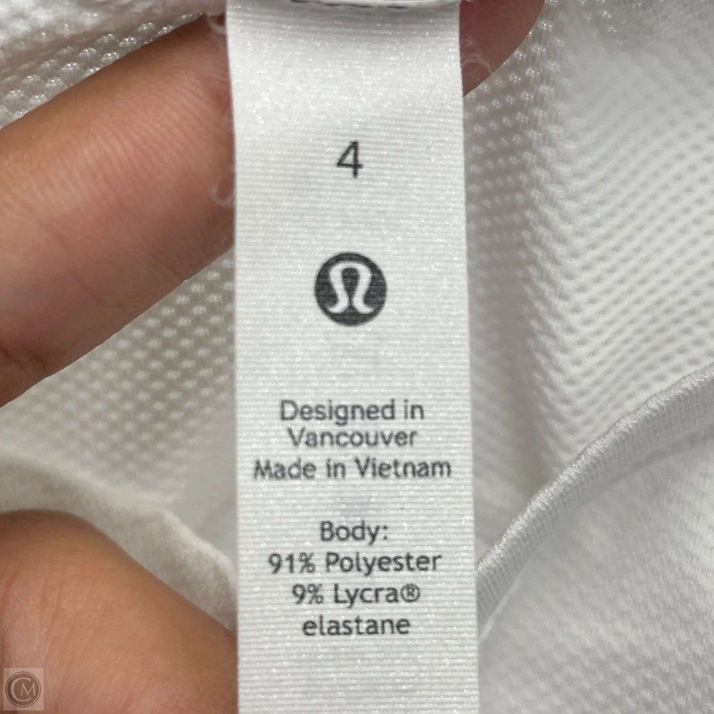 Athletic Tank Top By Lululemon In White, Size: S