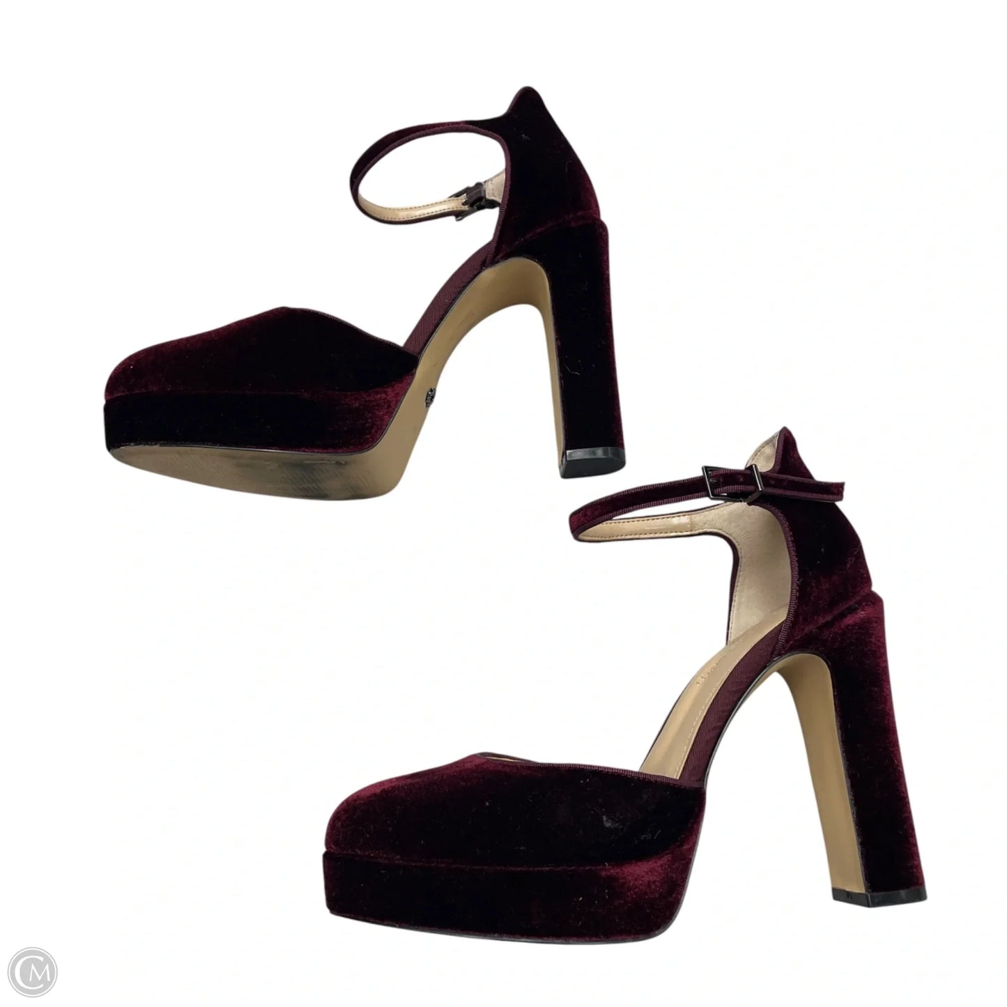 Shoes Heels Block By White House Black Market In Maroon, Size: 8.5