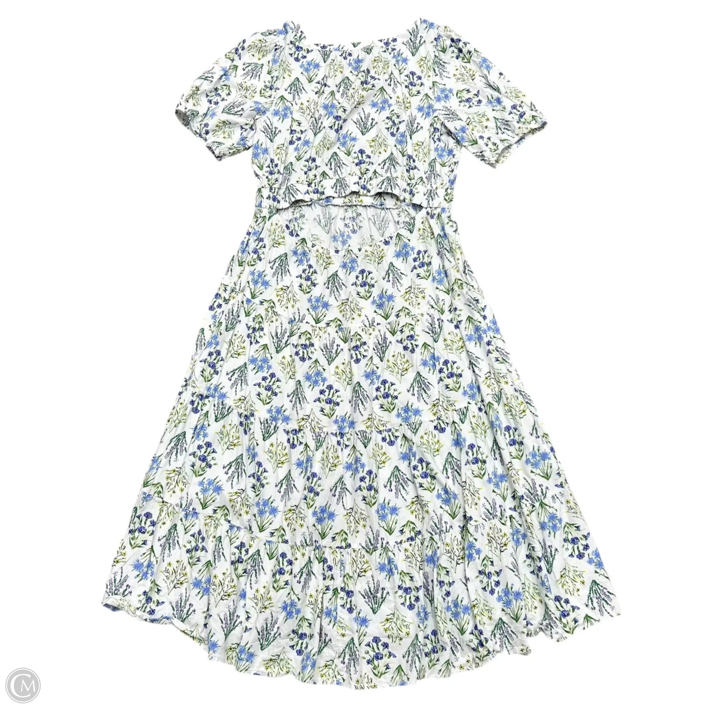 Dress Casual Maxi By Loft In White & Yellow, Size: Xl