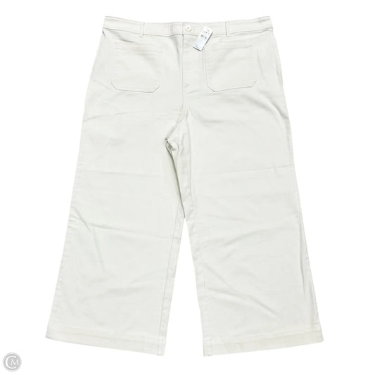 Jeans Wide Leg By Loft In Cream Denim, Size: 18
