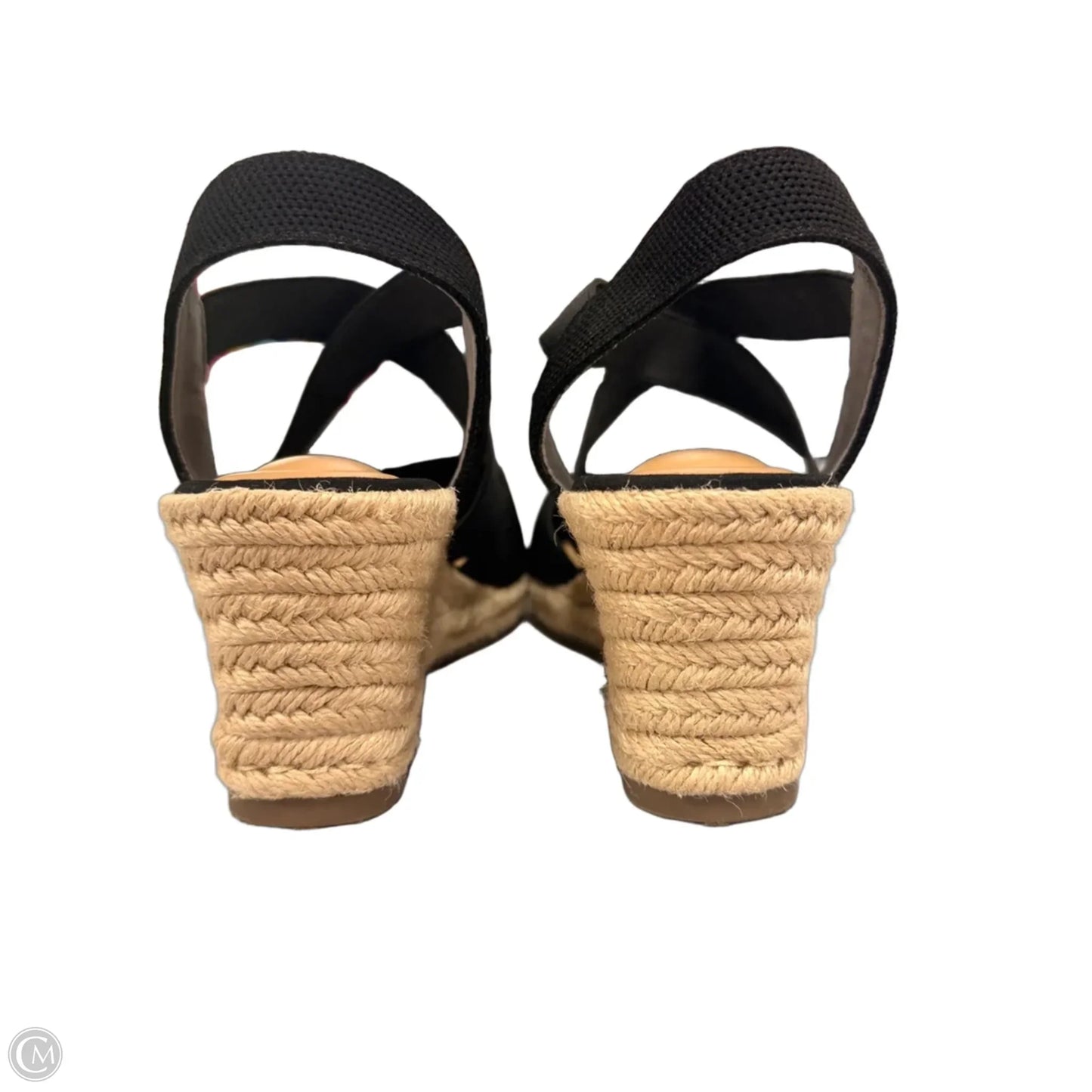 Sandals Heels Wedge By Kelly And Katie In Black, Size: 6.5