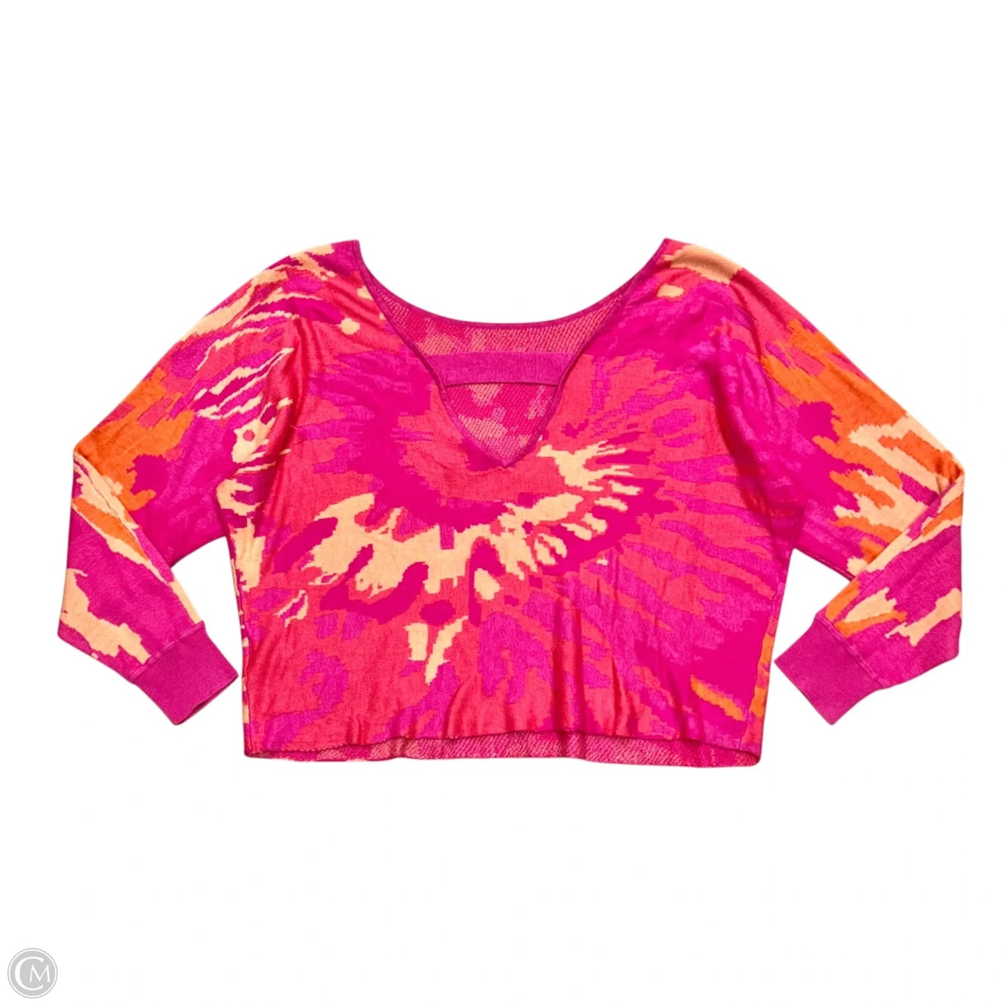 Sweater By Daily Practice By Anthropologie In Orange & Pink, Size: L