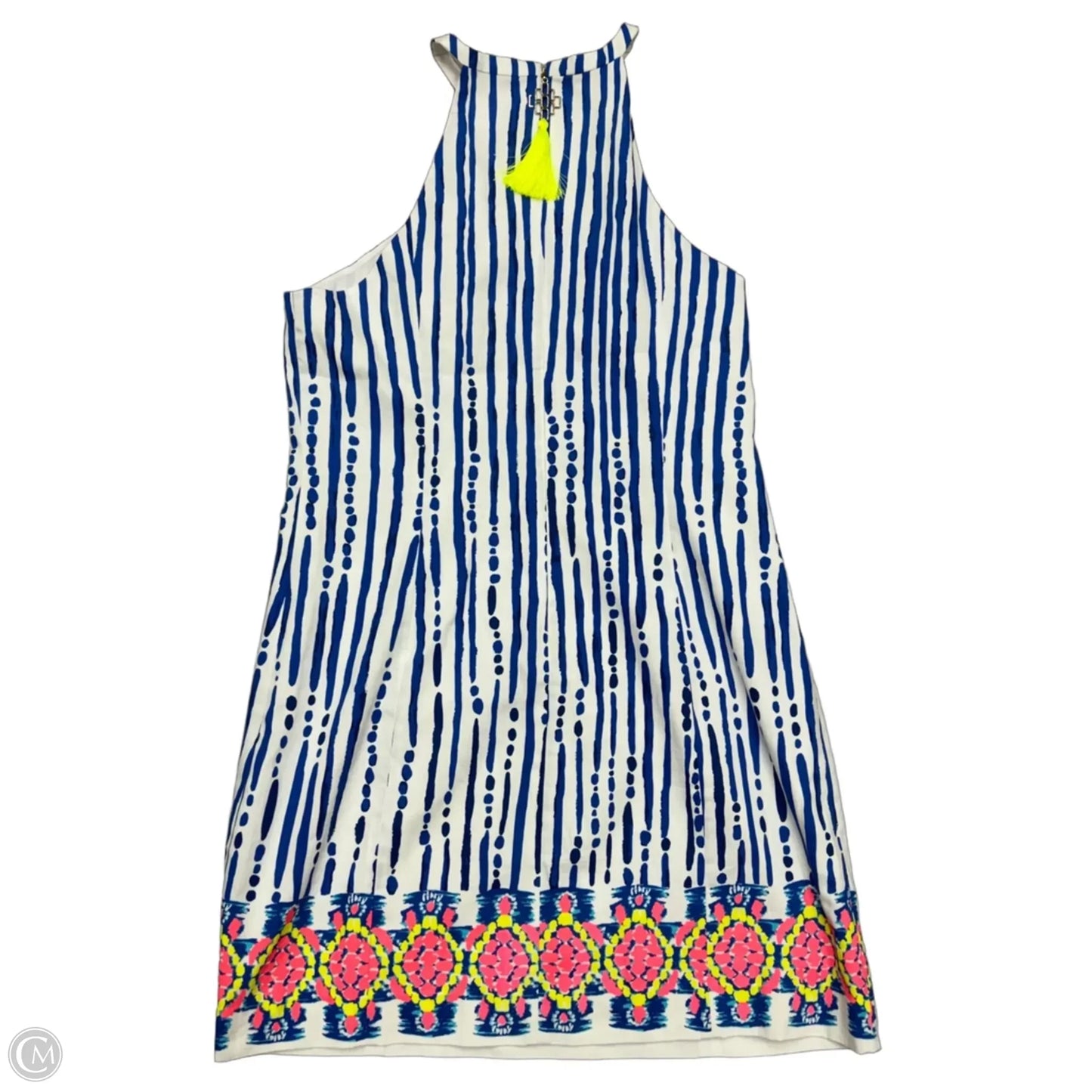 Dress Designer By Lilly Pulitzer In Blue & White, Size: L