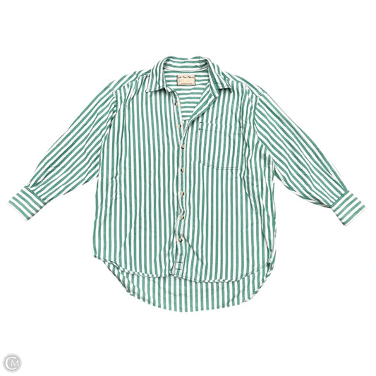 Top Long Sleeve By We The Free In Green & White, Size: S