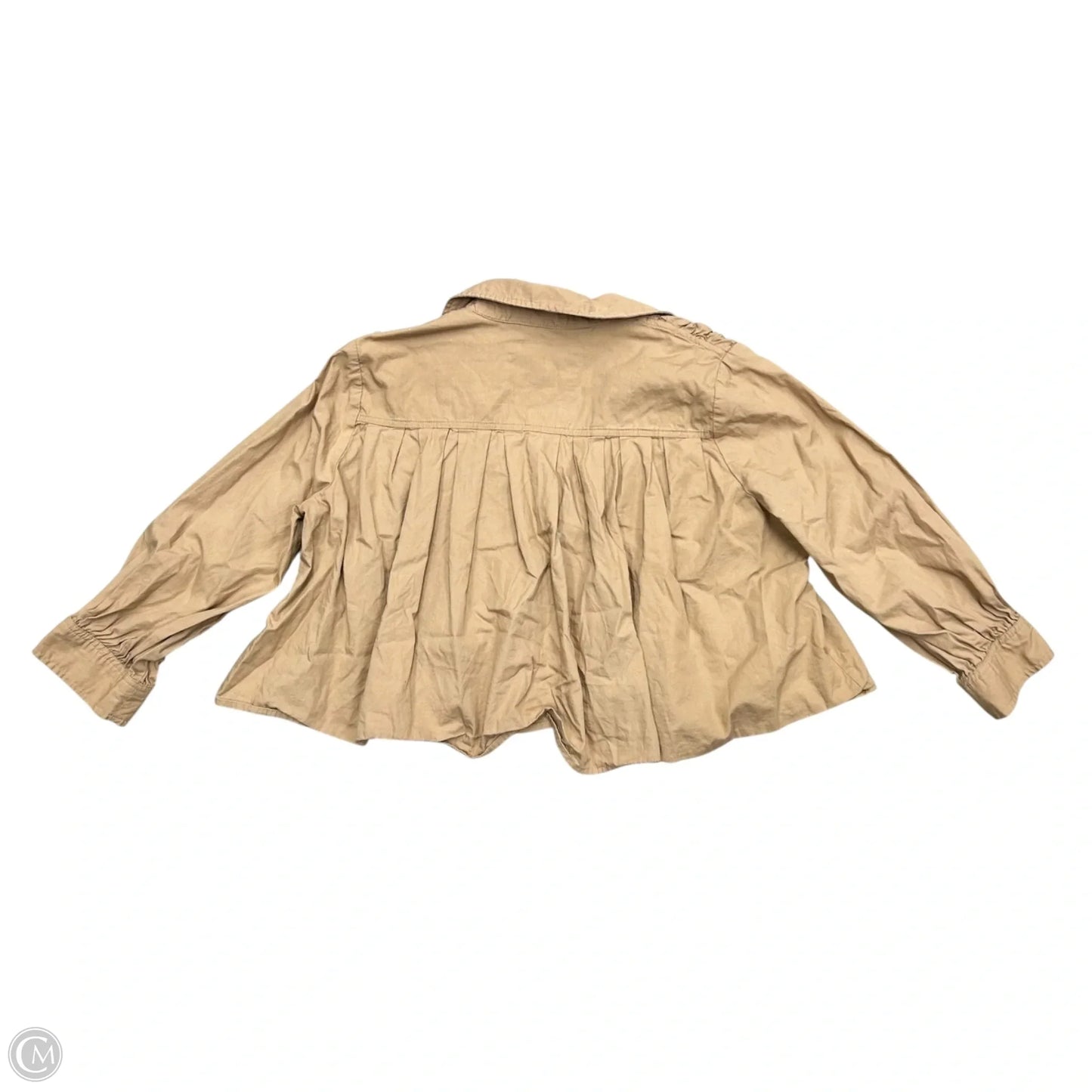 Top Long Sleeve By Maeve In Tan, Size: S
