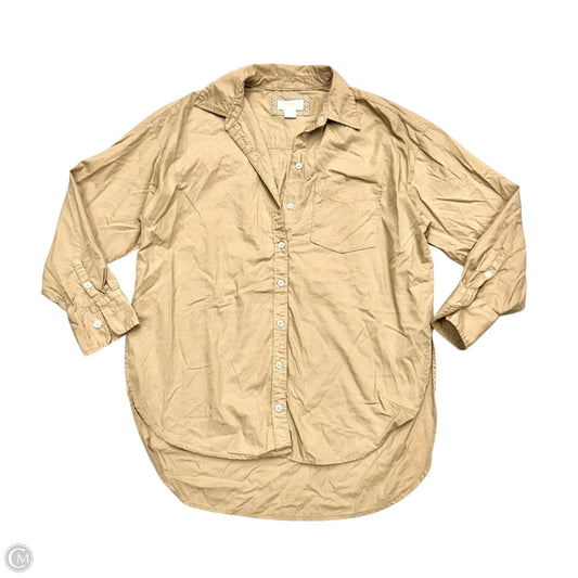 Top Long Sleeve By Maeve In Tan, Size: S
