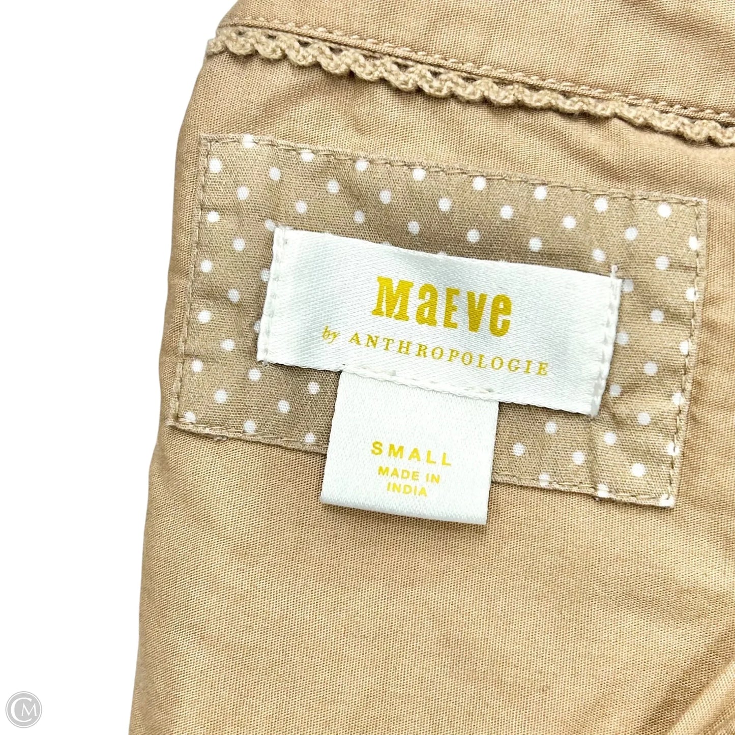 Top Long Sleeve By Maeve In Tan, Size: S