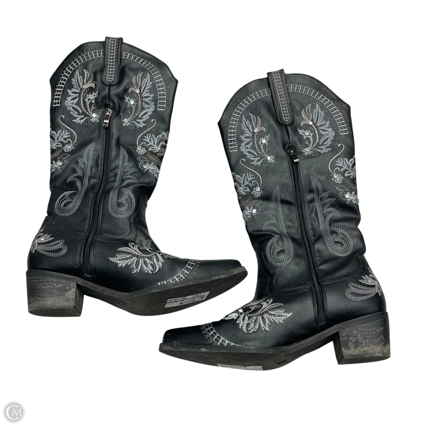 Boots Western In Black, Size: 11