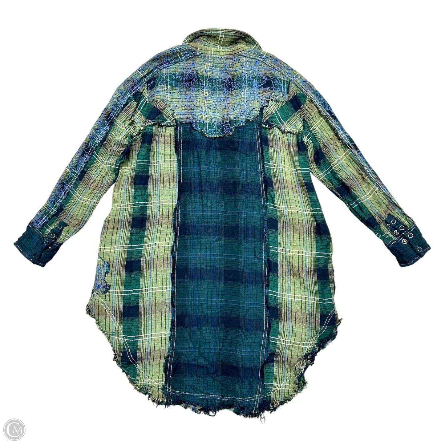 Top Long Sleeve By We The Free In Blue & Green, Size: S