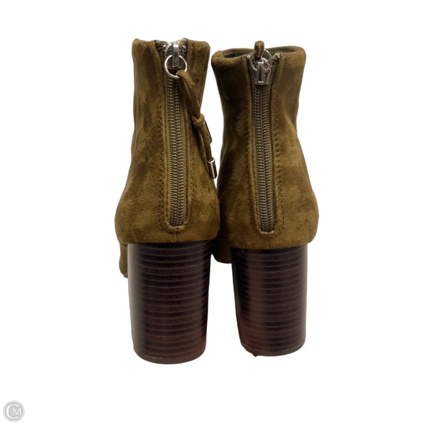 Boots Ankle Heels  In Green, Size: 9