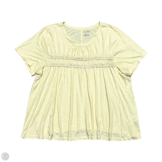 Top Short Sleeve By Pilcro In Yellow, Size: Xl