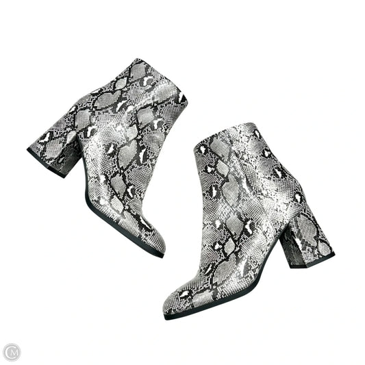 Boots Ankle Heels By Madden Girl In Snakeskin Print, Size: 8.5