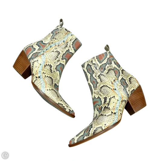 Boots Ankle Heels By Matisse In Snakeskin Print, Size: 8