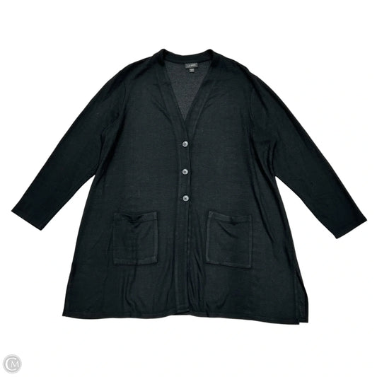 Sweater Cardigan By J. Jill In Black, Size: 2x