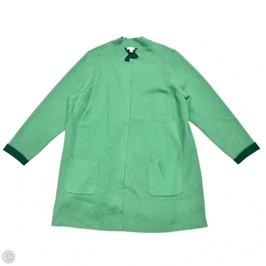 Sweater Cardigan By J. Jill In Green, Size: 2x