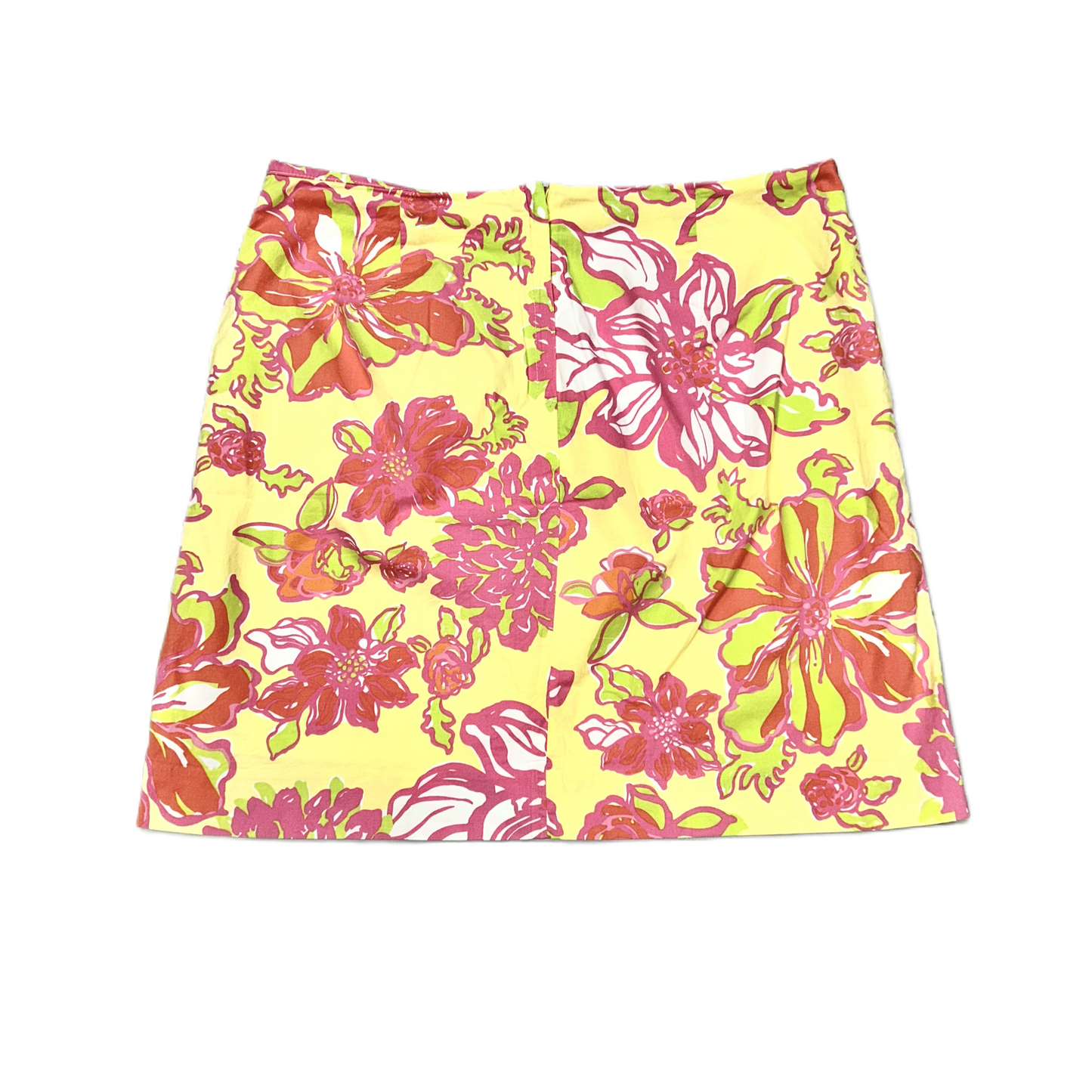Pink & Yellow Skirt Designer By Lilly Pulitzer, Size: 12