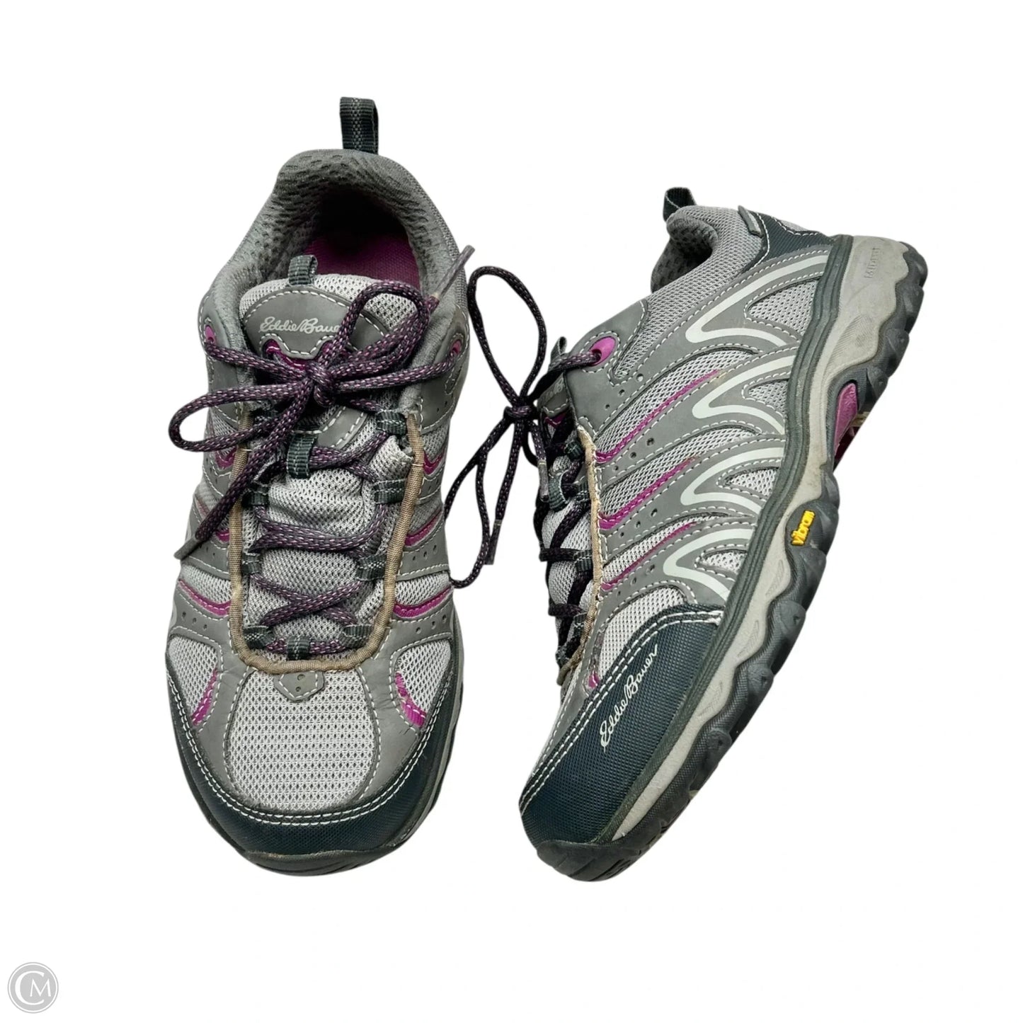 Shoes Hiking By Eddie Bauer In Grey & Purple, Size: 7