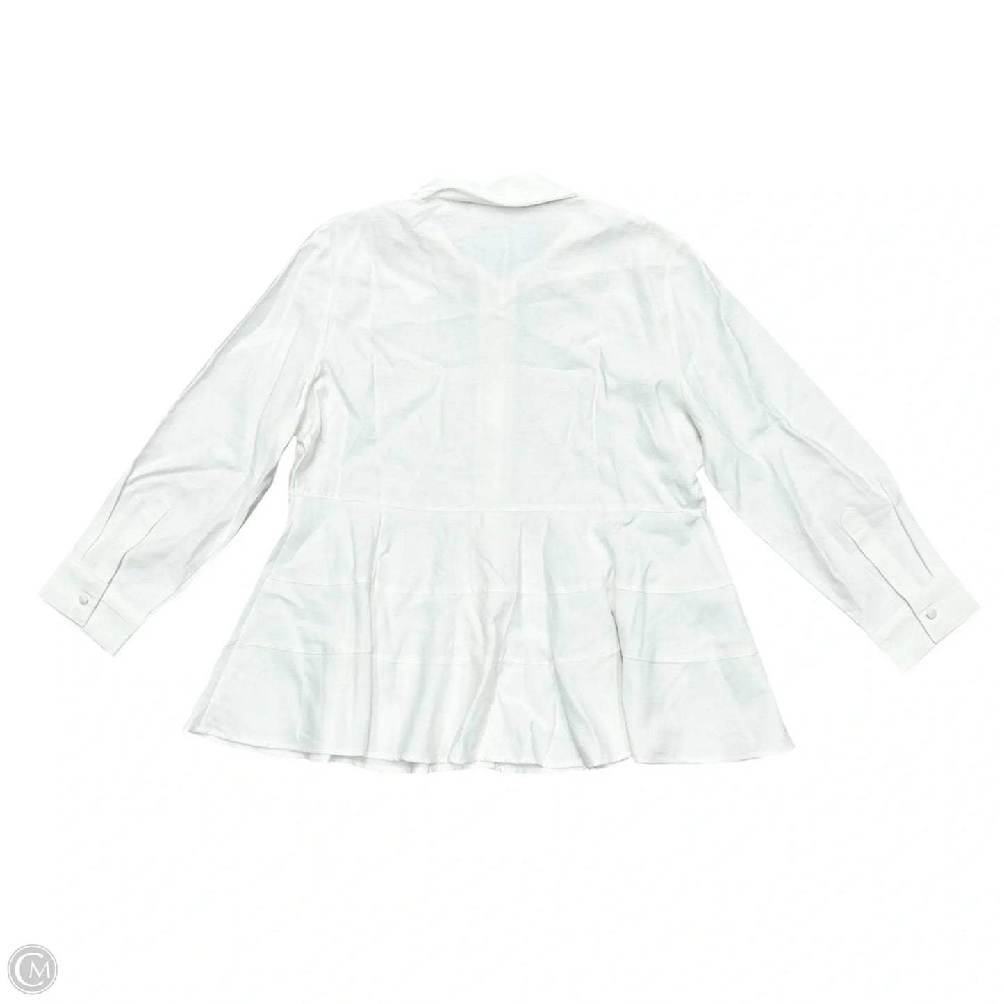Top Long Sleeve By Pomander Place In White, Size: Xl