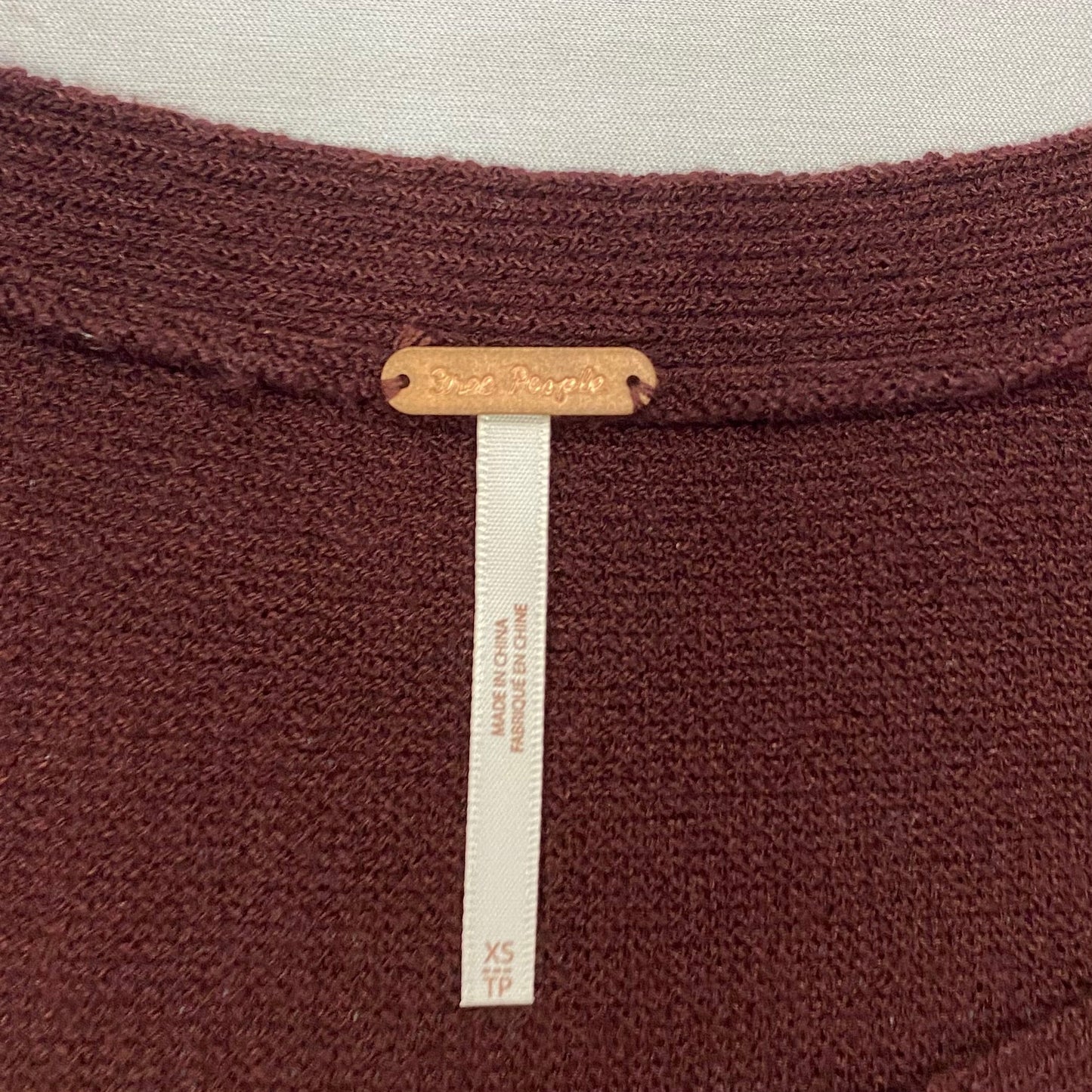 Burgundy Sweater By Free People, Size: Xs