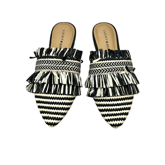 Black & Cream Shoes Flats By Lucky Brand, Size: 7.5