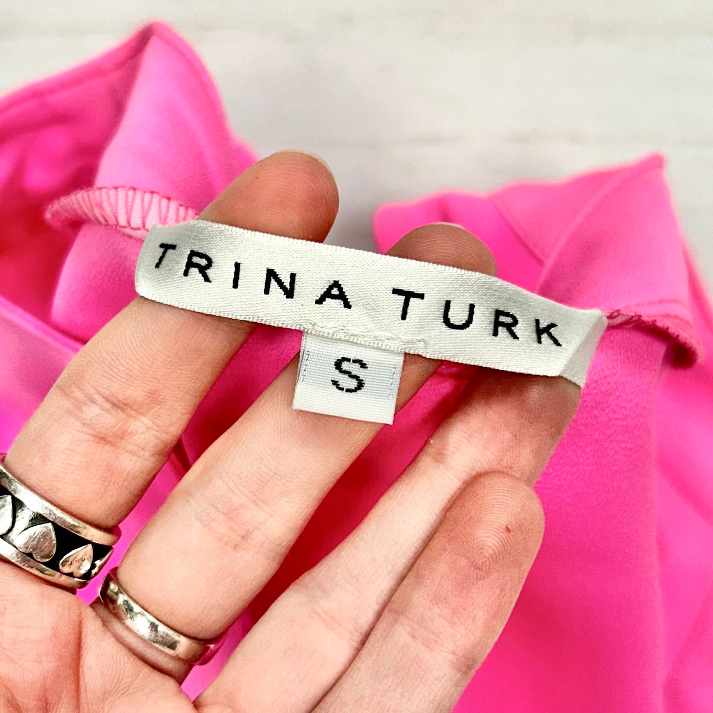 Pink Top Sleeveless Designer By Trina Turk, Size: S