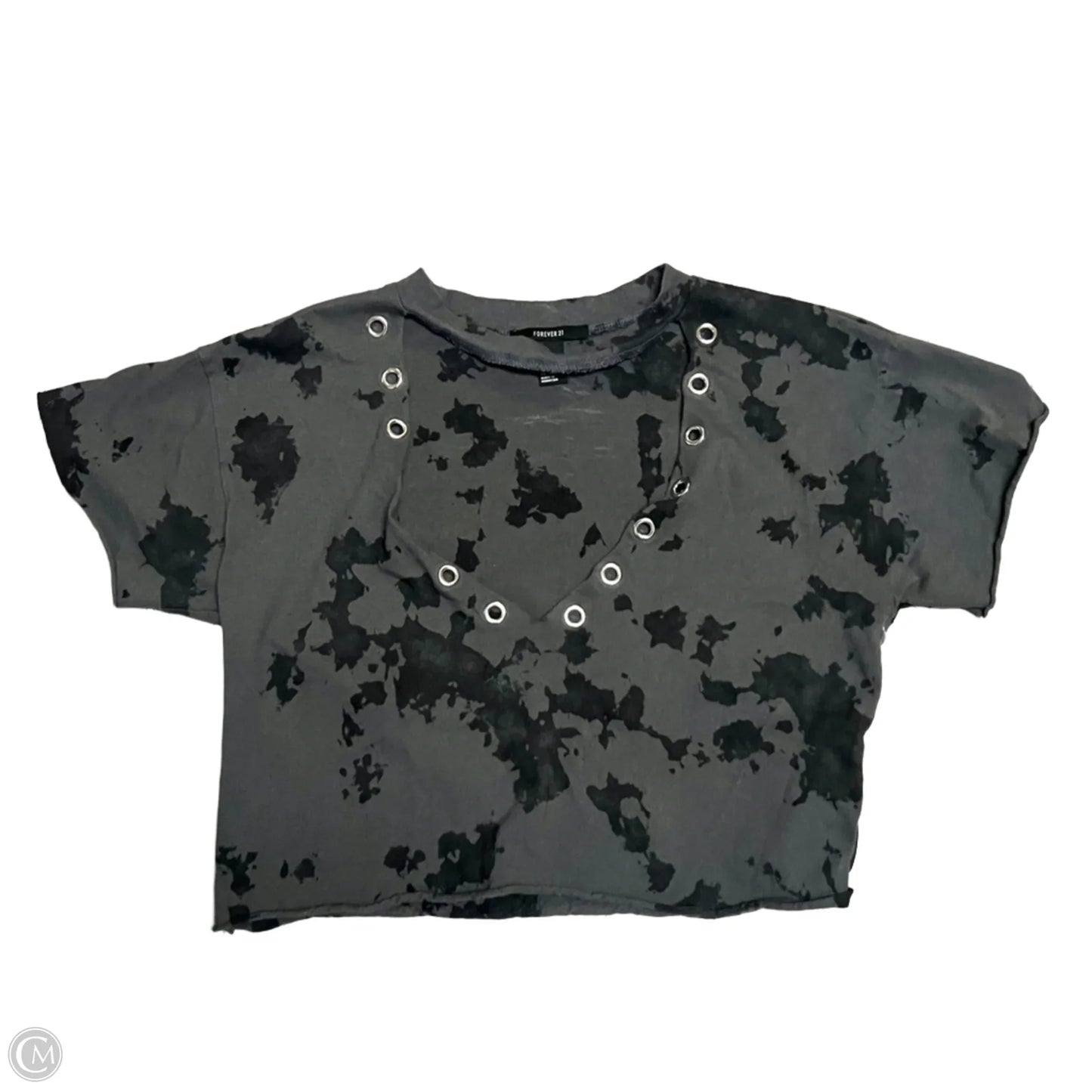 Top Short Sleeve By Forever 21 In Camouflage Print, Size: S