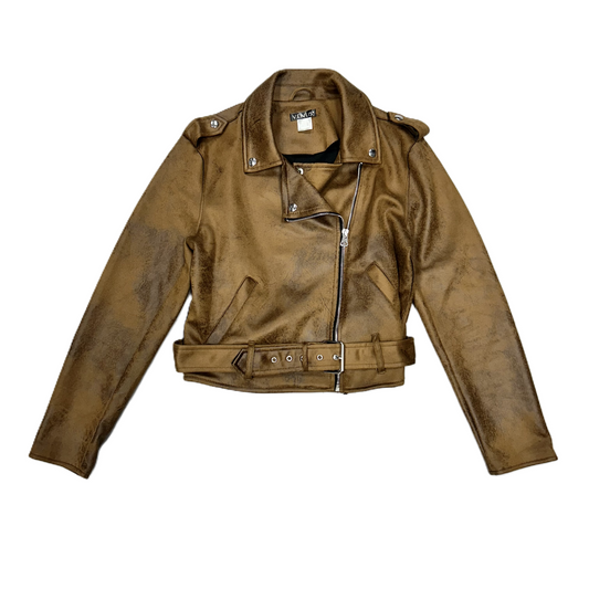 Jacket Moto By Venus In Brown, Size: M