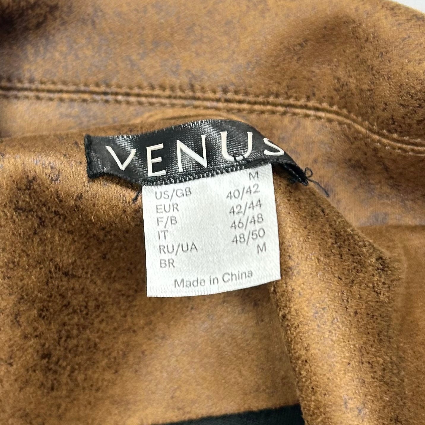 Jacket Moto By Venus In Brown, Size: M