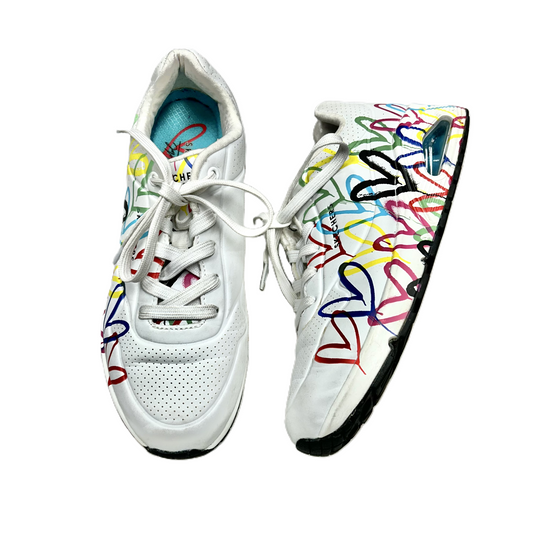 Shoes Athletic By Skechers In Rainbow Print, Size: 9.5