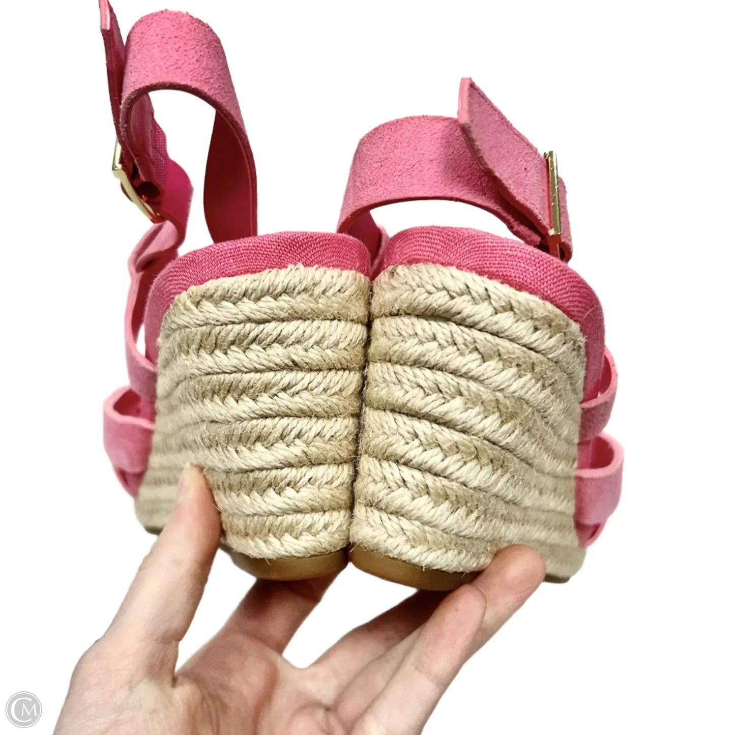 Sandals Heels Wedge By Cole-haan In Pink, Size: 6.5