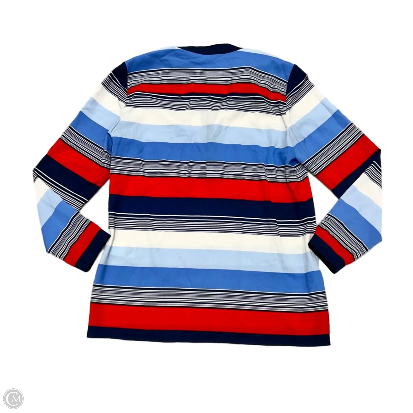 Top Long Sleeve By Brooks Brothers In Blue & Red & White, Size: Xl