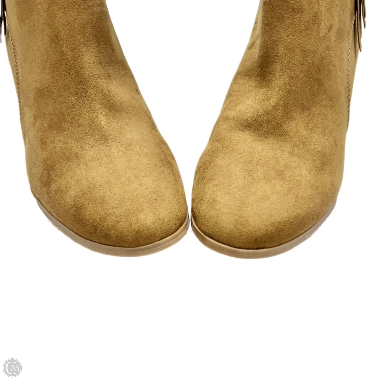 Boots Ankle Heels By Dressbarn In Tan, Size: 9.5