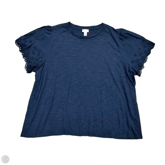 Top Short Sleeve By Caslon In Navy, Size: 4x