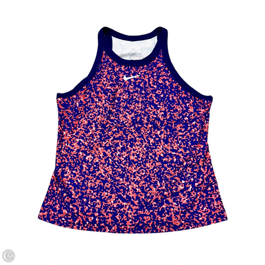 Athletic Tank Top By Nike Apparel In Blue & Red & White, Size: M