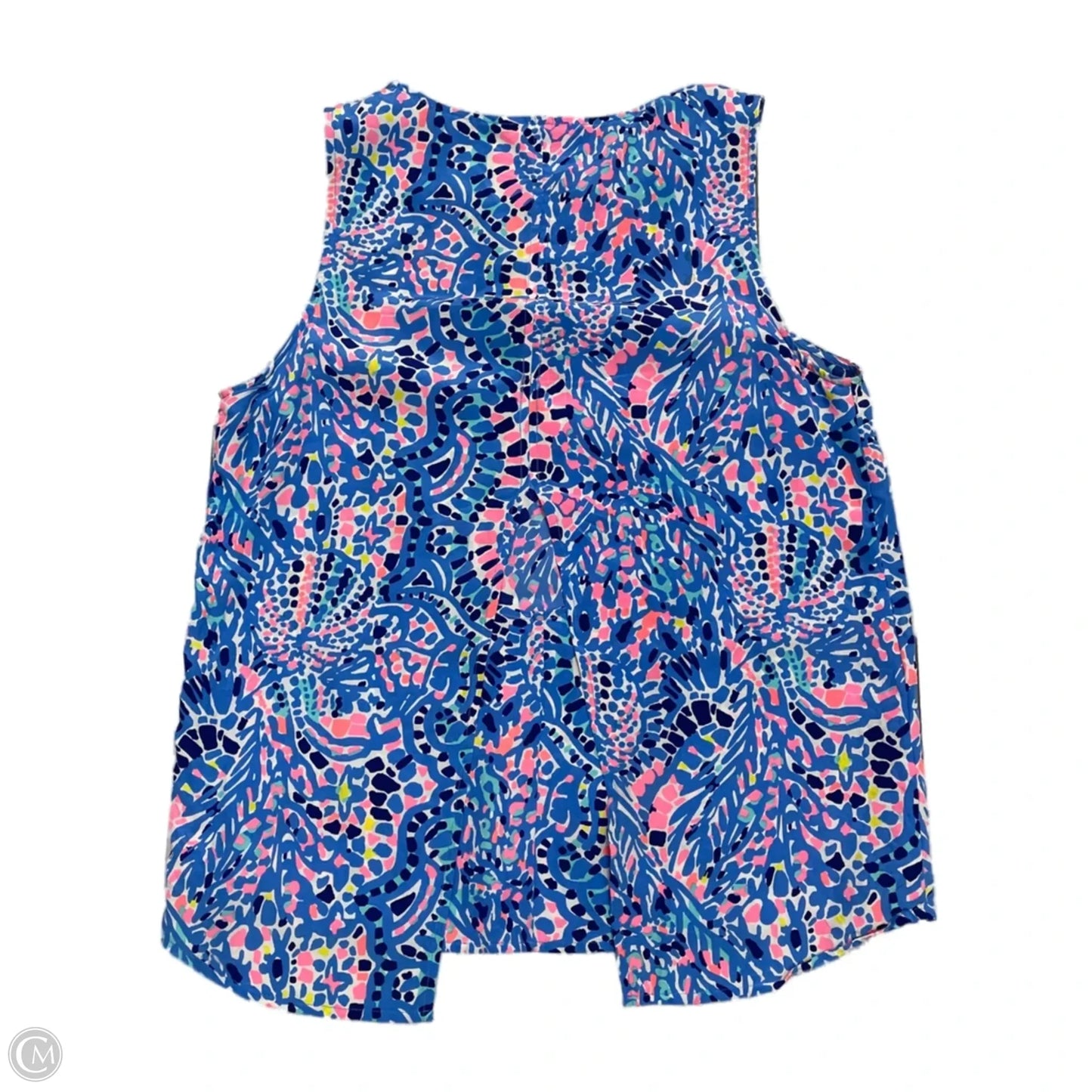 Top Sleeveless Designer By Lilly Pulitzer In Blue & Orange, Size: S