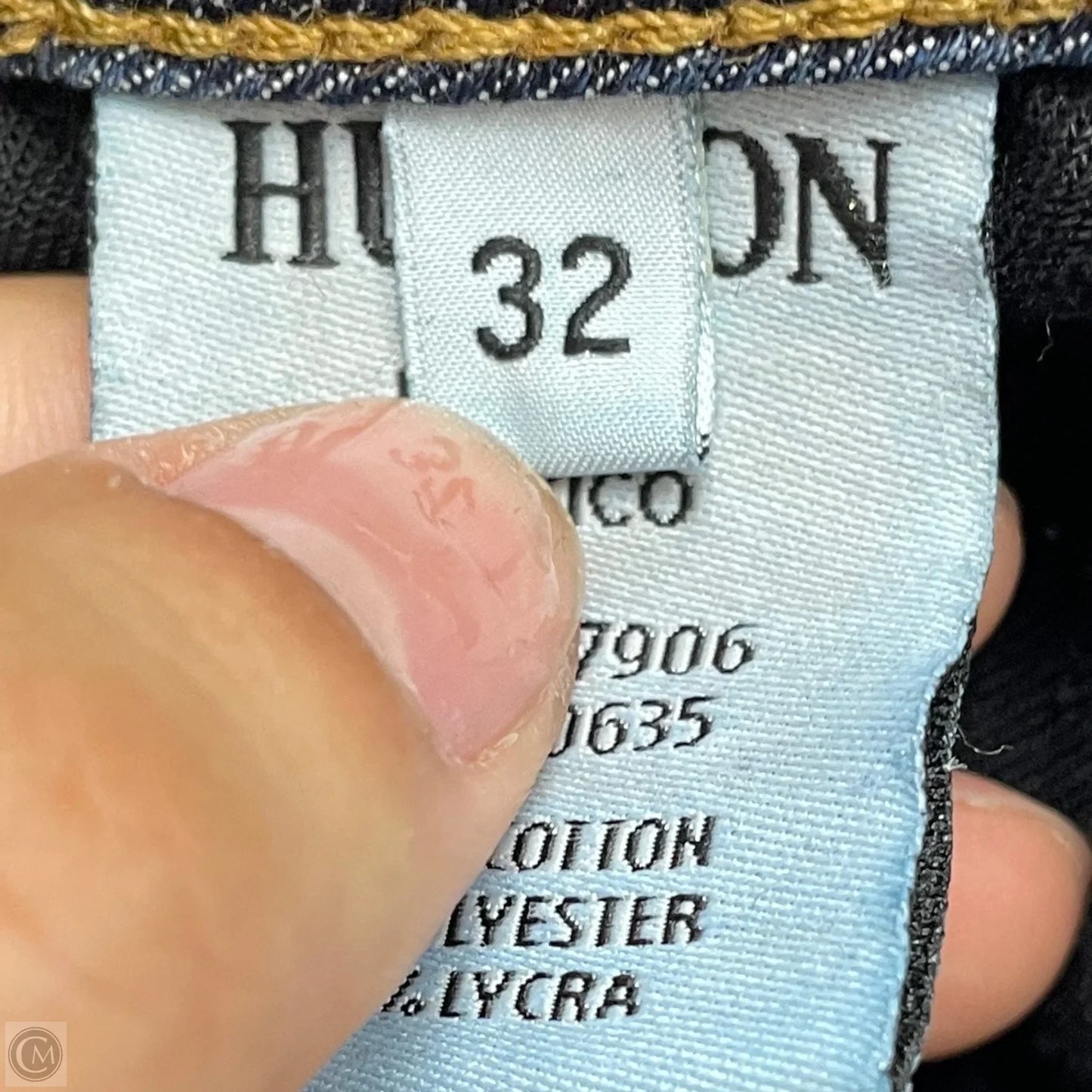 Jeans Straight By Hudson In Blue Denim, Size: 14