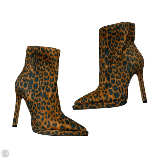 Boots Ankle Heels By Jessica Simpson In Leopard Print, Size: 5.5