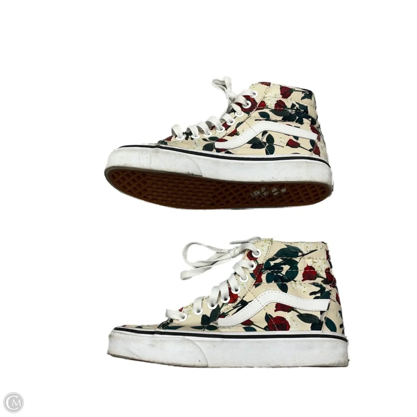 Shoes Sneakers By Vans In Floral Print, Size: 5