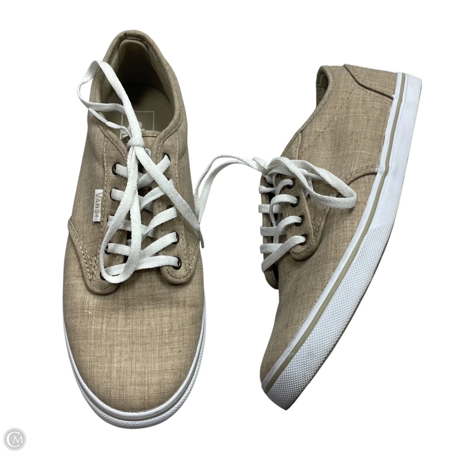 Shoes Sneakers By Vans In Tan & White, Size: 8