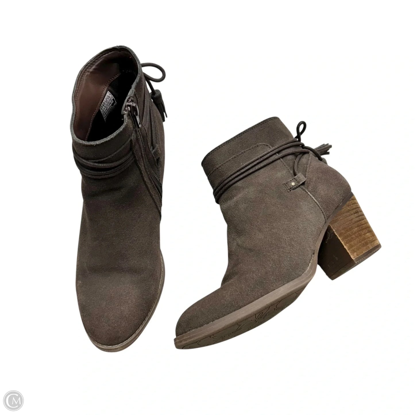 Boots Ankle Heels By Skechers In Brown, Size: 9.5