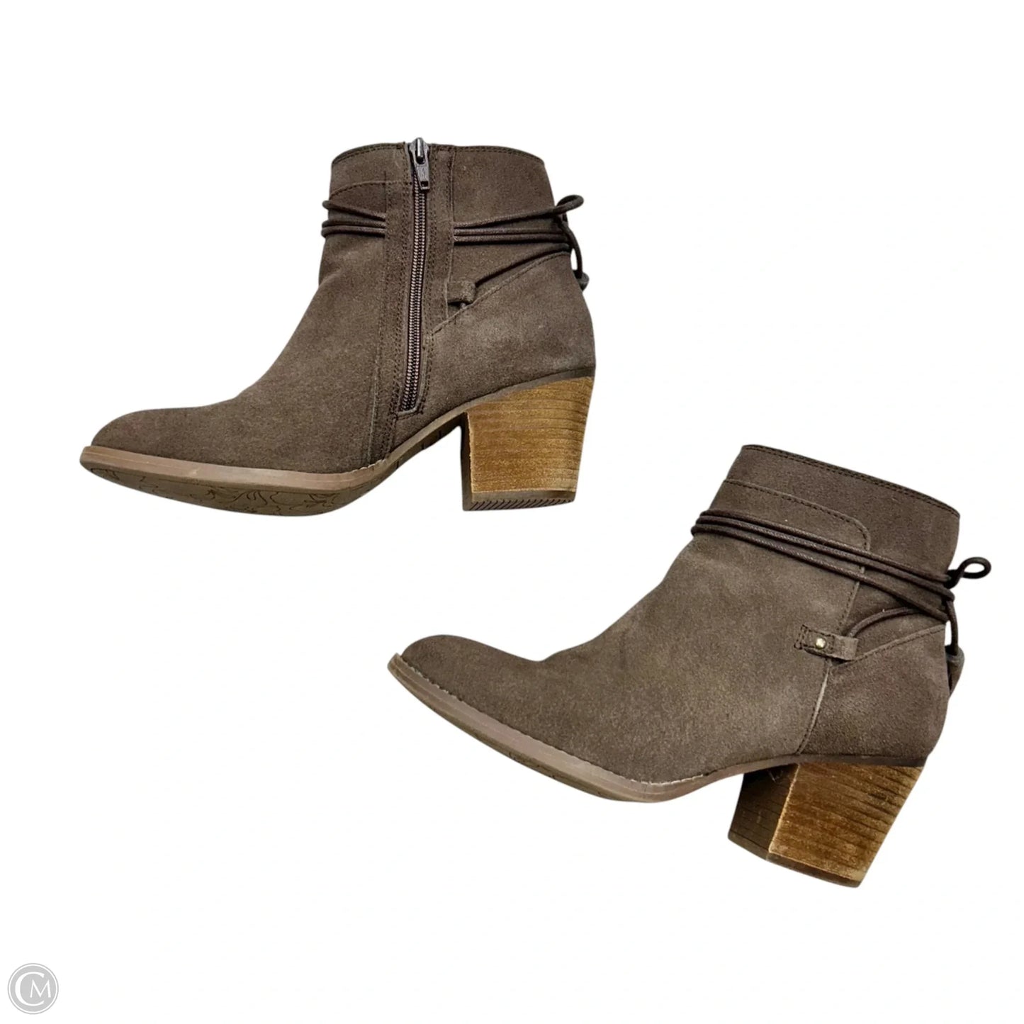 Boots Ankle Heels By Skechers In Brown, Size: 9.5