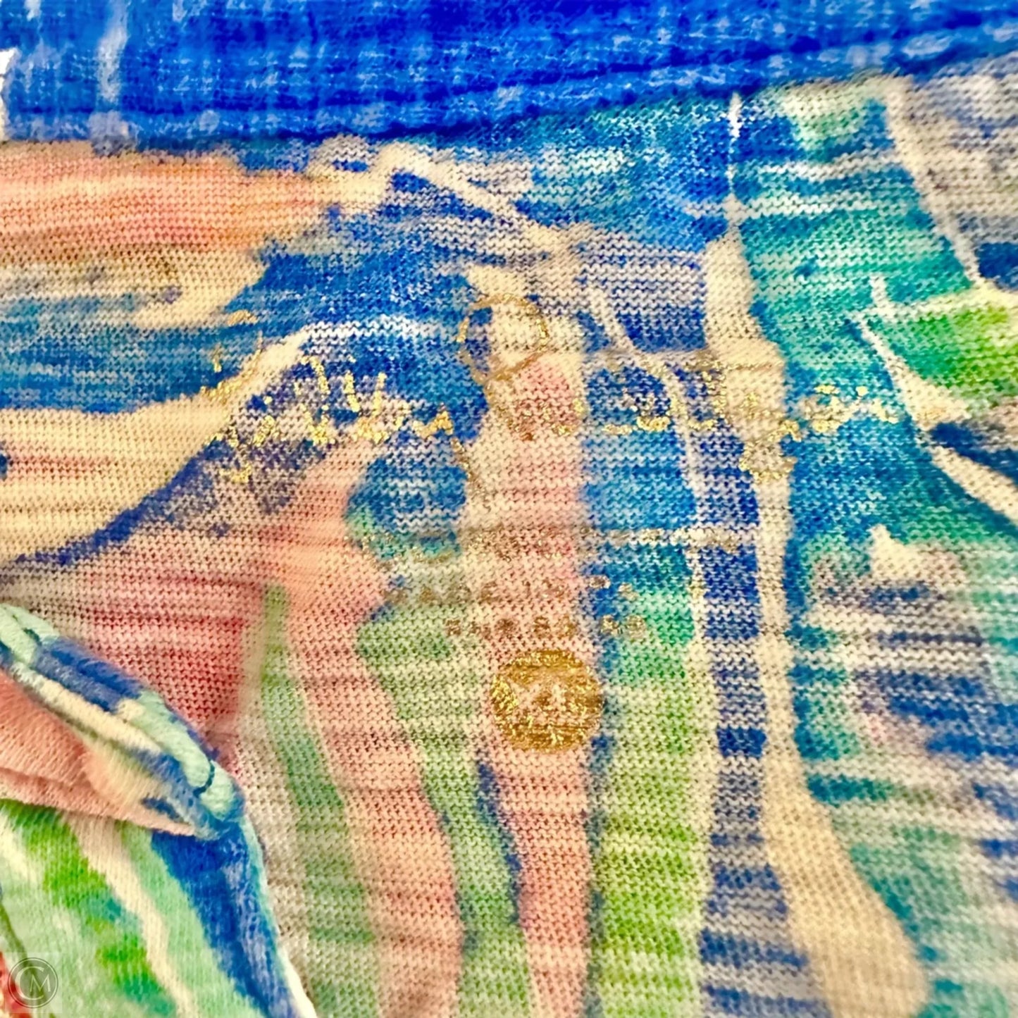 Top Long Sleeve Designer By Lilly Pulitzer In Blue & Pink, Size: Xl