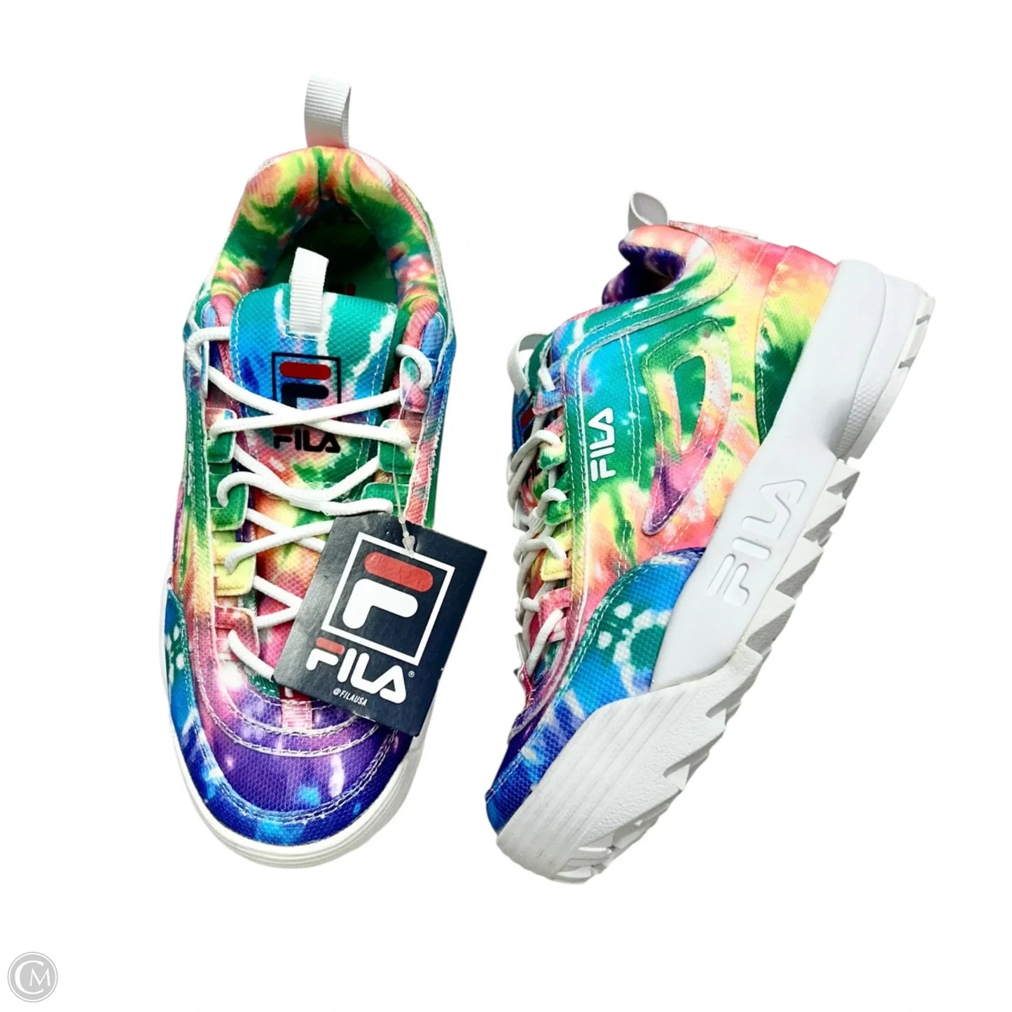 Shoes Athletic By Fila In Tie Dye Print, Size: 8